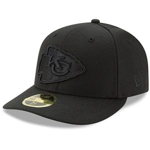 Kansas City Chiefs New Era Black On Black Low Profile 59FIFTY Fitted Hat