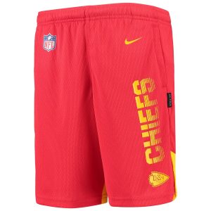 Nike Kansas City Chiefs Youth Red On-Field Training Performance Shorts