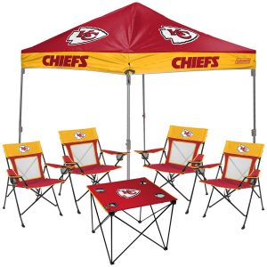 Rawlings Kansas City Chiefs Deluxe Tailgate Canopy Tent, Table, & Chairs Set