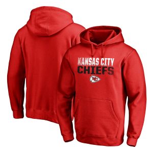 NFL Pro Line by Fanatics Branded Kansas City Chiefs Red Iconic Collection Fade Out Pullover Hoodie