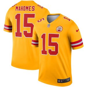 Patrick Mahomes Kansas City Chiefs Nike Gold Inverted Legend Jersey