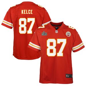Travis Kelce Kansas City Chiefs Nike Youth Super Bowl LIV Game Jersey – Red