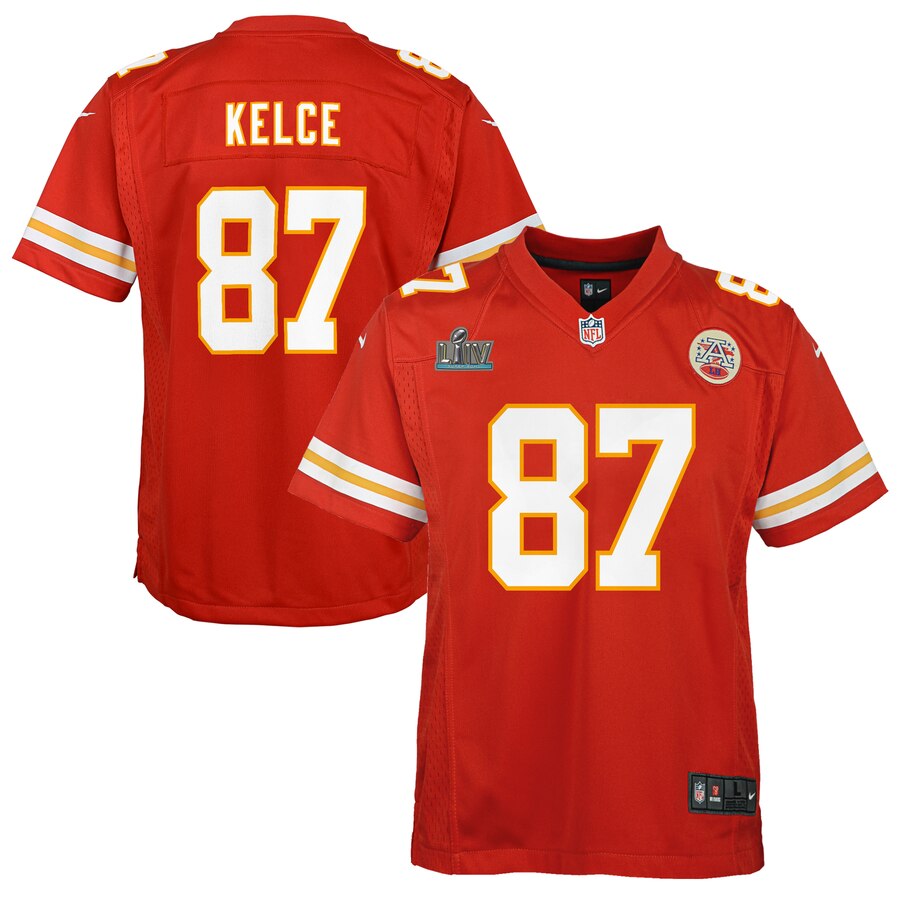 Travis Kelce Kansas City Chiefs Nike Youth Super Bowl LIV Game Jersey – Red – K.C ...