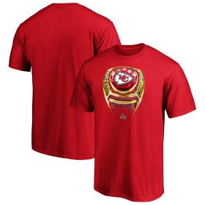 Kansas City Chiefs NFL Pro Line by Fanatics Branded Super Bowl LIV Champions Ring T-Shirt – Red