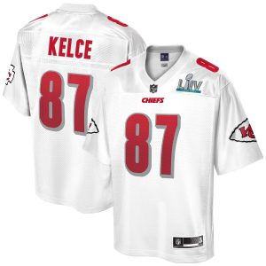 Travis Kelce Kansas City Chiefs NFL Pro Line Super Bowl LIV Champions Jersey – White