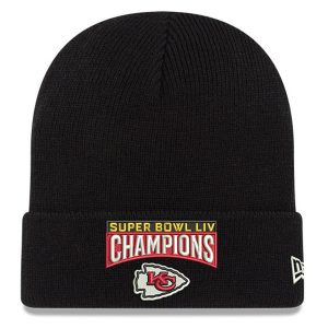 Kansas City Chiefs New Era Super Bowl LIV Champions Cuffed Knit Hat – Black