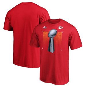 Kansas City Chiefs NFL Pro Line by Fanatics Branded Super Bowl LIV Champions Parade Celebration T-Shirt – Red
